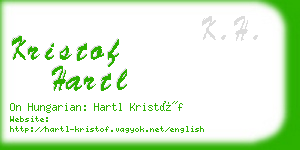 kristof hartl business card